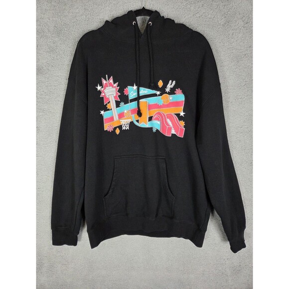 San Antonio Spurs Hoodie XL Black NBA Basketball Pullover Graphic Fleece Unisex - Picture 1 of 7